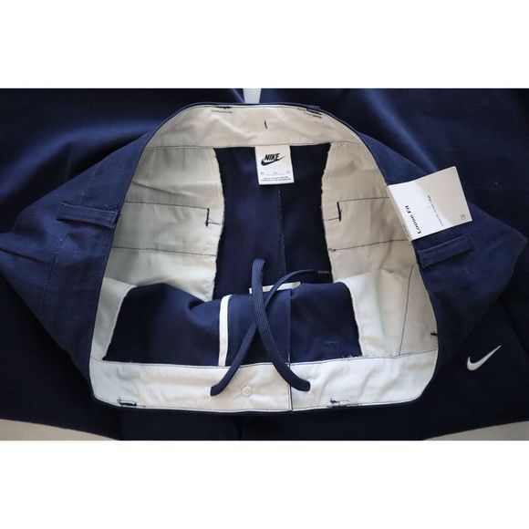 Nike DX6027 410 Men's Sz 38 Navy Blue Life Unlined Cotton Chino Pants - Picture 3 of 8